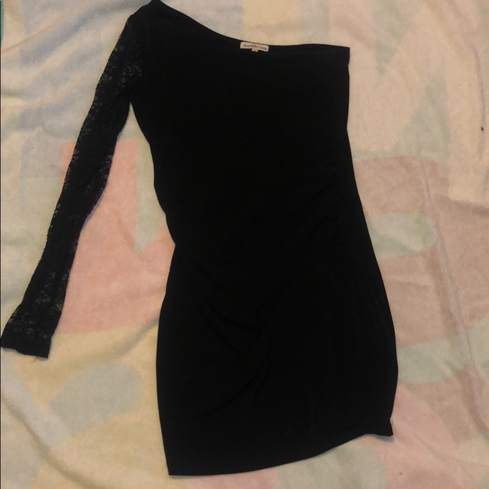 Charlotte Russe lace off the shoulder dress